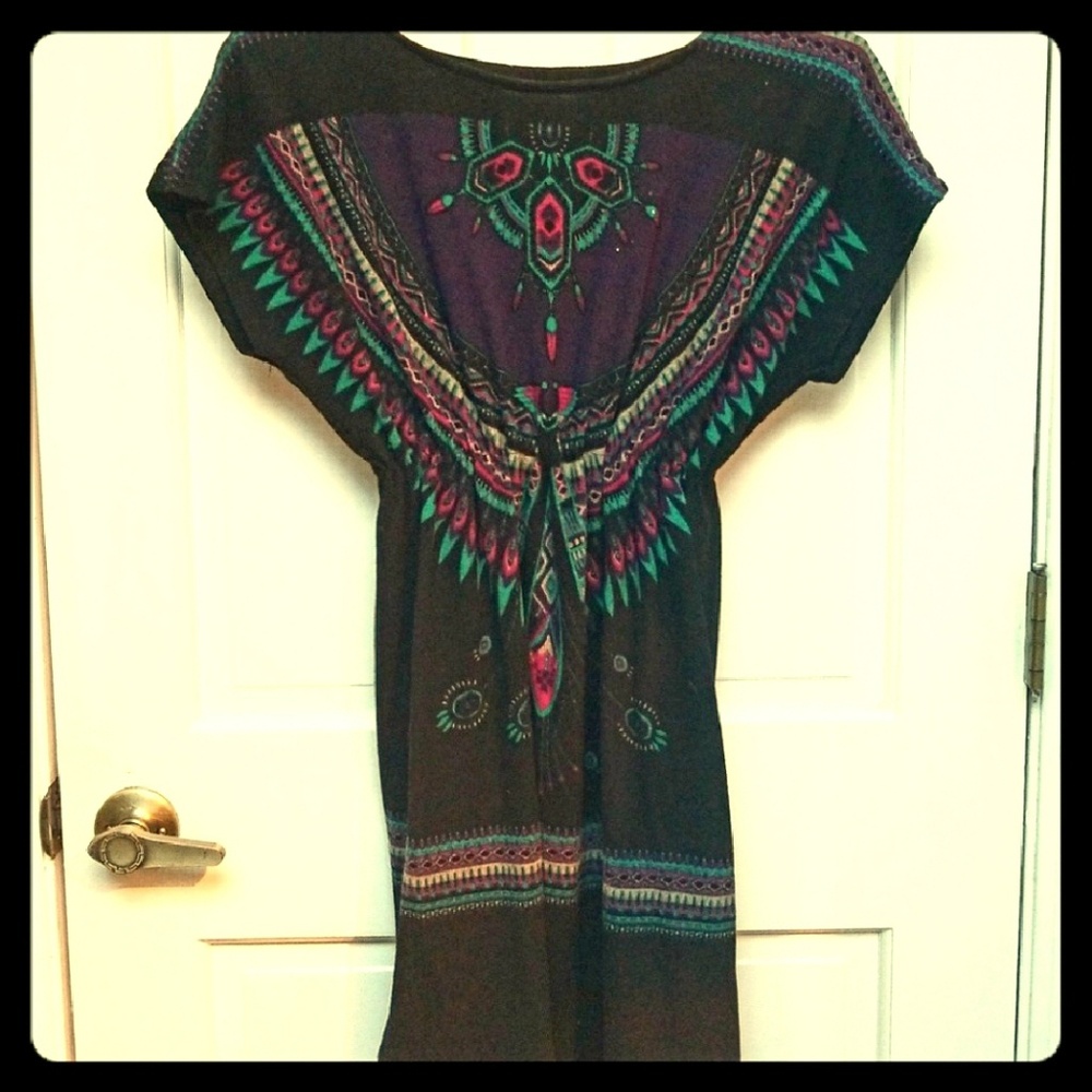New Boutique funky people feather sweater tunic